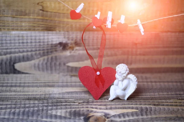 Beautiful valentine holiday composition — Stockfoto