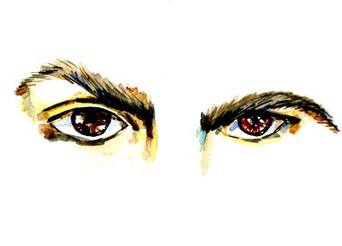 Attractive hazel male eyes
