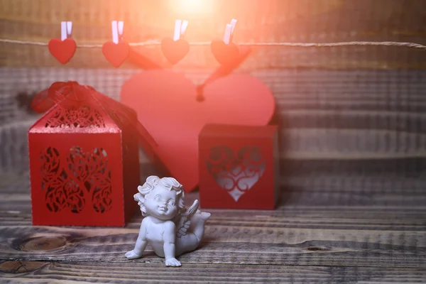 Beautiful valentine holiday composition — Zdjęcie stockowe