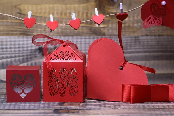 Decoraciones de papel San Valentín — Foto de Stock