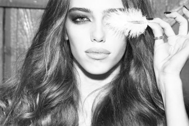 Geçiş yumuşatma ile çekici kız