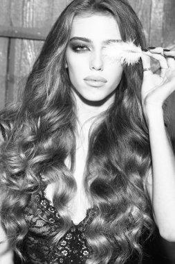 Geçiş yumuşatma ile çekici kız