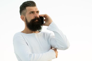 Cep telefonu olan adam.