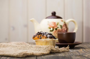 İştah açıcı kahvaltı taze kek