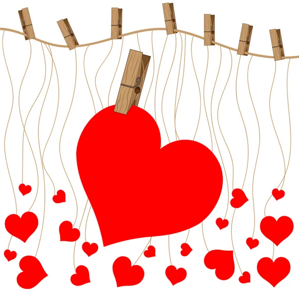 Valentine dag hart — Stockvector