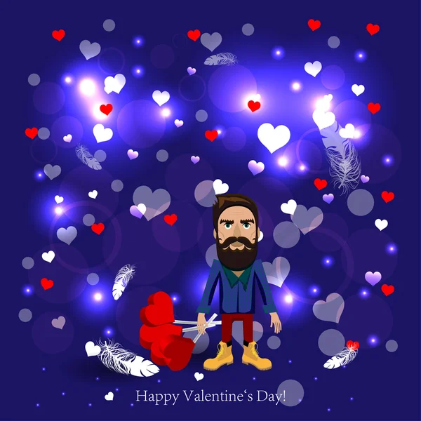 Love man in lights — Stockvector