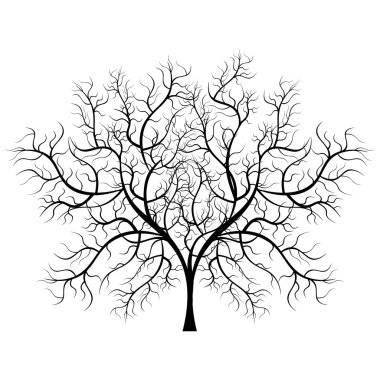 siyah çıplak ağaca