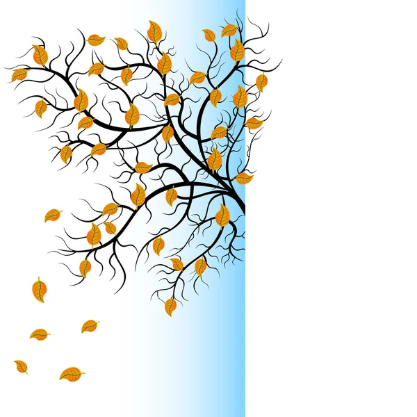 가을 나무 잎 — 스톡 벡터