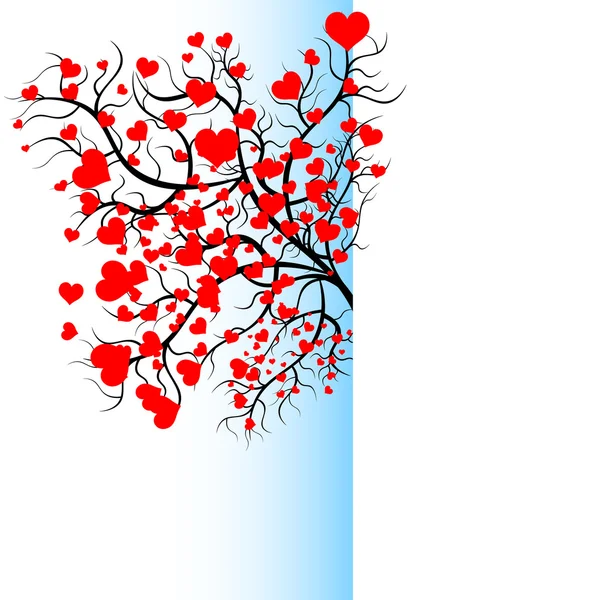 Halva valentine ett träd — Stock vektor