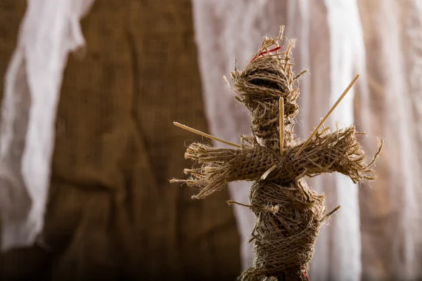 Muñeca vudú de arpillera — Foto de Stock