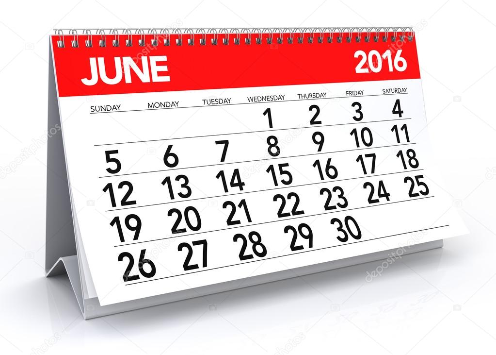 June 16 Calendar Stock Photo By C Klenger June 16 Calendar Stock Photo By C Klenger