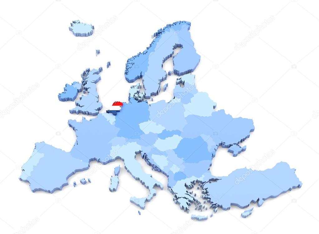 Pays Bas Carte Europe