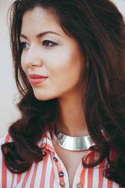 fashion portrait of beautiful latino girl