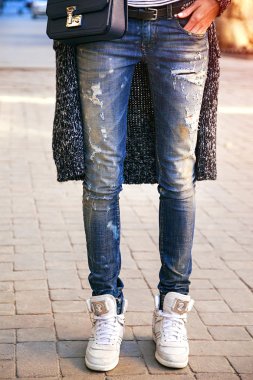 Fashion image of perfect woman legs