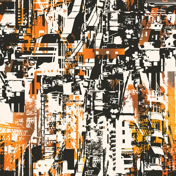 Seamless pattern with abstract urban city — Stock Photo, Image