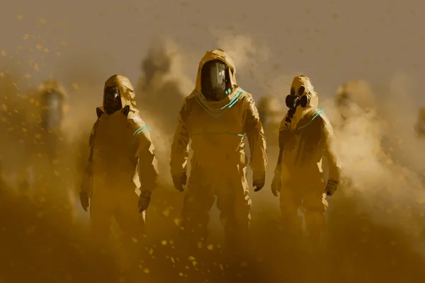 Men in protective suits — Stock Photo, Image