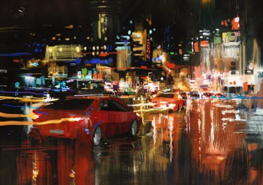 Gece şehir sokağı