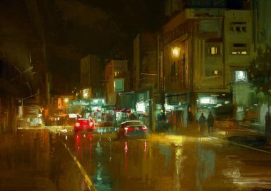 Gece şehir sokağı