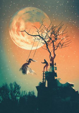 Halloween gece arka plan