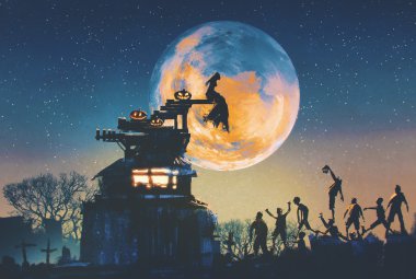 Halloween gece arka plan
