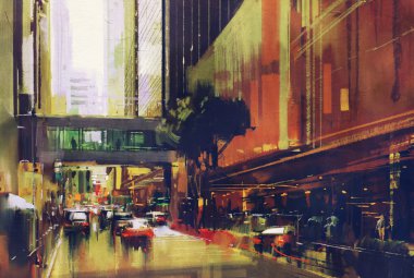 Şehir trafik sıkışıklığı sokakta