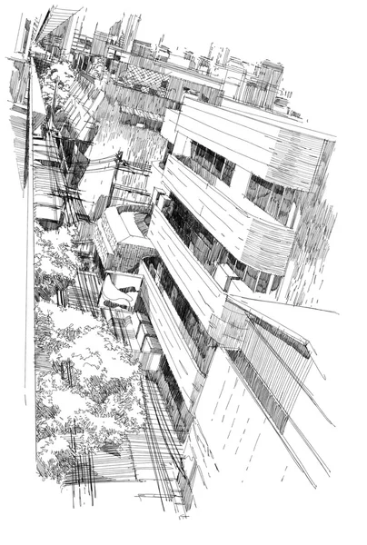 «Ana sayfa» cityscape görünümünü, kroki