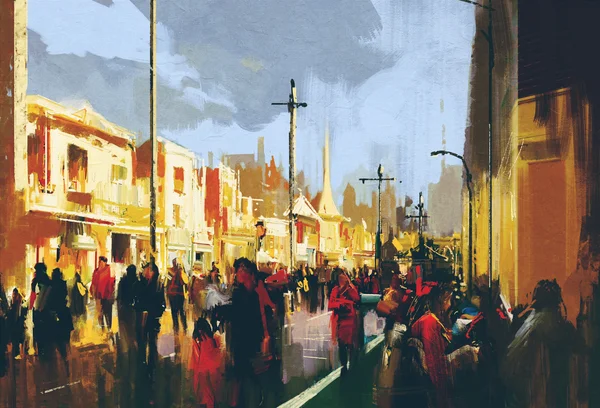 Şehir parkındaki insanlar