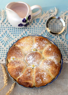 Tatlı çörekler kahvaltımızda dolgulu