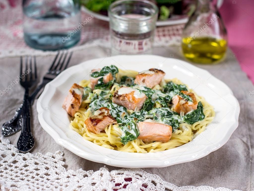 Ispanak Soslu Makarna Ispanak Soslu Makarna