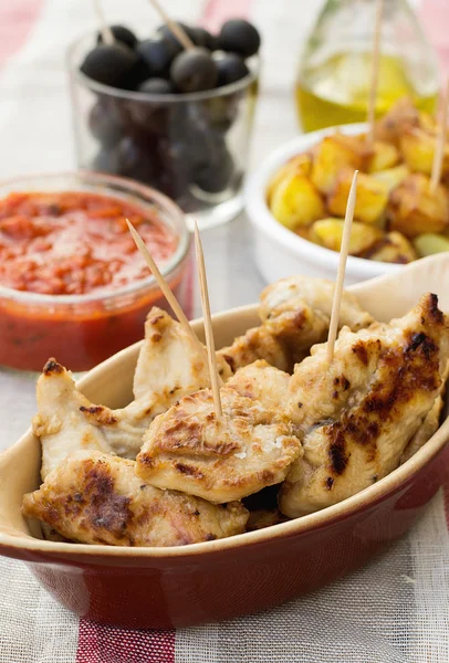 Nuggets de peito de frango para tapas — Fotografia de Stock