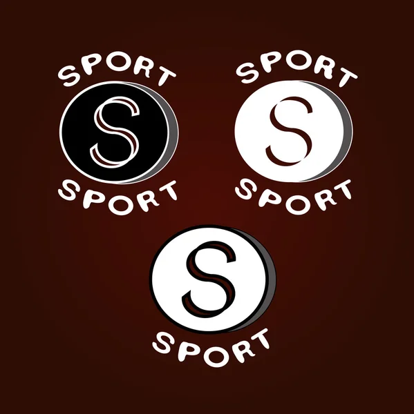 Diseño deportivo con elemento logo sport . — Vector de stock