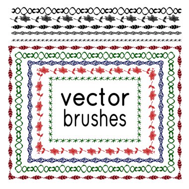 Mürekkep vektör fırçalar el çekilmiş. 