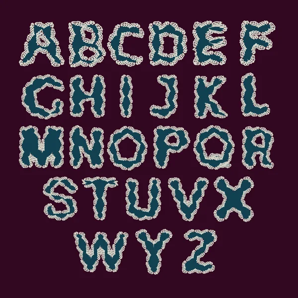 Conjunto de alfabetos. Letras rizadas del alfabeto — Vector de stock
