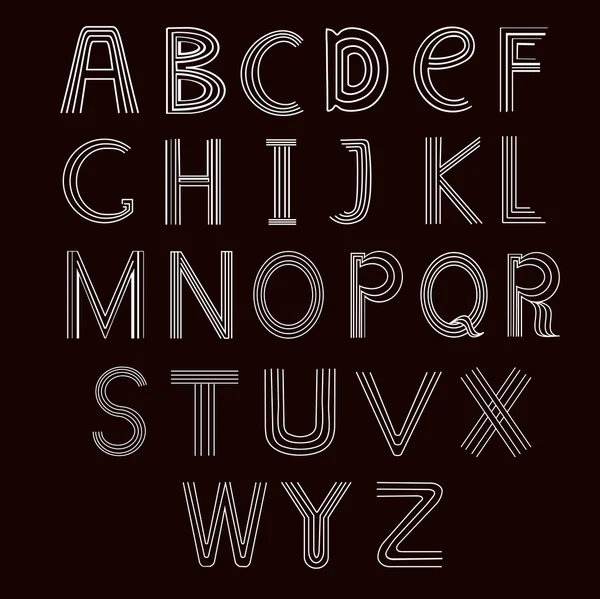 Línea alfabeto conjunto . — Vector de stock