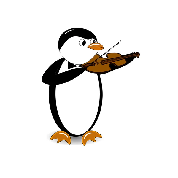 Pingwin z skrzypce — Wektor stockowy
