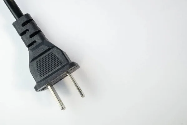 Beyaz arkaplan enerji tasarrufu kavramına elektrik prizi 