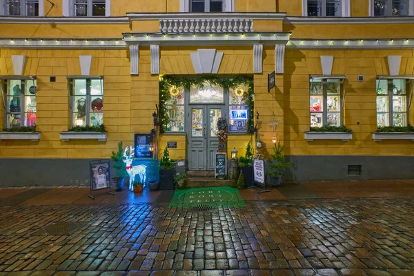 Finland Helsinki January 2020 View Katariinankatu Street Christmas Sales Finnish — Stock Photo, Image