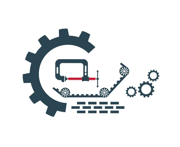 Vektör simgeleri, onarım, kurulum ve inşaat çalışmaları için logo.