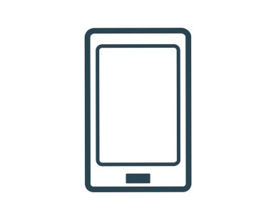Akıllı telefonun vektör simgesi, ince bir çizgiden yapılmış bir telefon. 