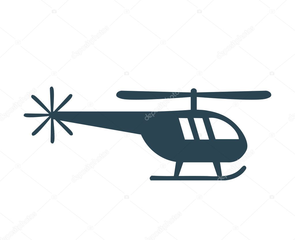 Vector illustration, logo, helicopter icon. Aviation.