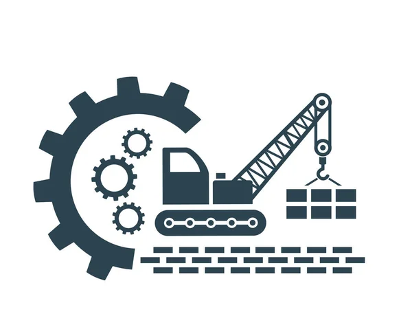 Vektorillustration Des Symbols Logo Des Krans Konstruktion Beladung Industrie — Stockvektor