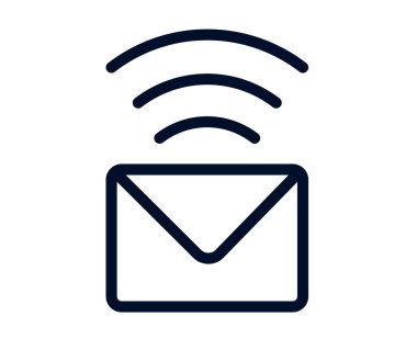 Vektör illüstrasyonu, ileti ileti simgesi.