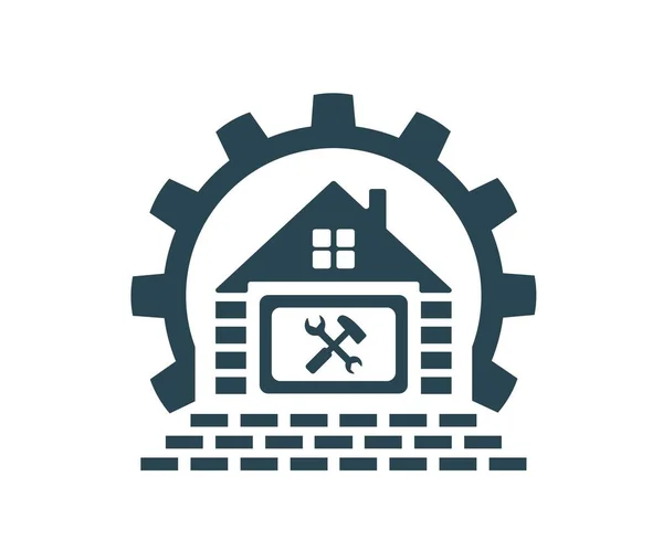 Icono Una Ilustración Vectorial Para Reparación Instalación Mantenimiento Casas Trabajos — Vector de stock