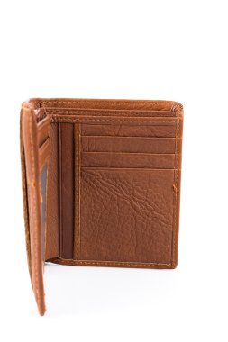 bir beyaz deri cüzdan