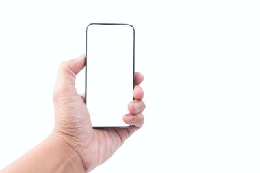 Cep telefonu adamın elinde.