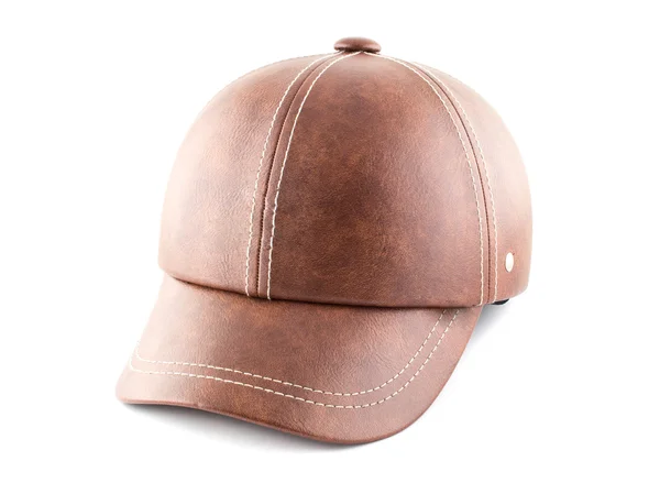 Casquette marron pour cavaliers isolés sur blanc — Photo