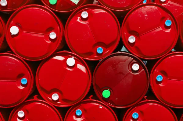 red plastic oil tank