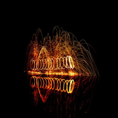 aydınlatma yangın siyah boya