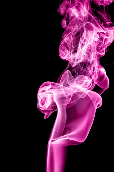 Abstraktní kouře tance na černém pozadí. — Stock fotografie