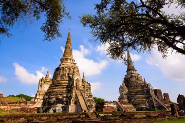 Ayutthaya Tayland - antik kenti ve tarihi yerler. Wat Phra